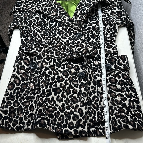 Dollhouse Hooded Cheetah Print Coat Size Large - Picture 14 of 15
